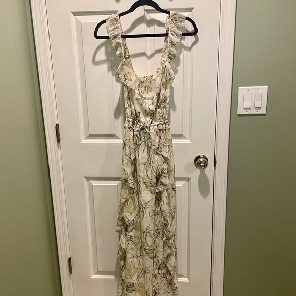 NWT Gal Meets Glam Cheryl Green Tropical Print Dress - Size 4 - Picture 5 of 11